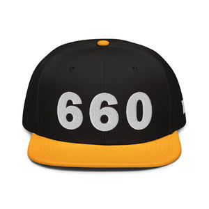 660 Area Code Snapback Hat