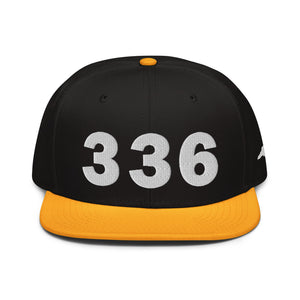 336 Area Code Snapback Hat