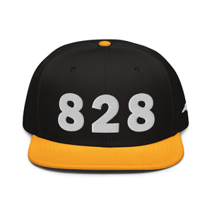 828 Area Code Snapback Hat