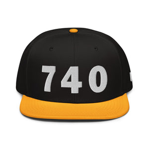 740 Area Code Snapback Hat