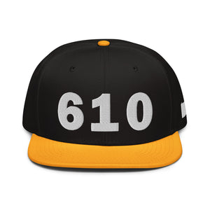 610 Area Code Snapback Hat