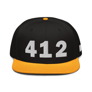 412 Area Code Snapback Hat