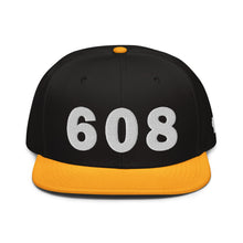 Load image into Gallery viewer, 608 Area Code Snapback Hat