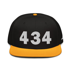 434 Area Code Snapback Hat