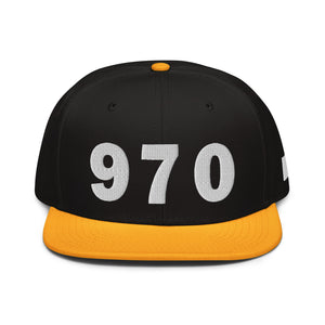 970 Area Code Snapback Hat