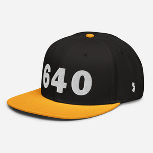 640 Area Code Snapback Hat