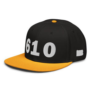 610 Area Code Snapback Hat