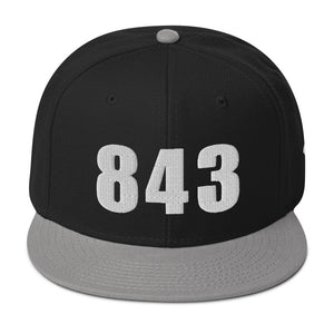 843 Area Code Snapback Hat