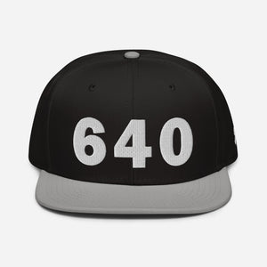 640 Area Code Snapback Hat