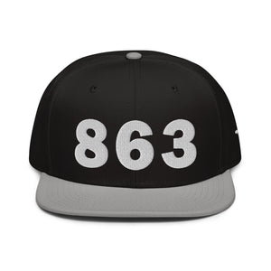 863 Area Code Snapback Hat