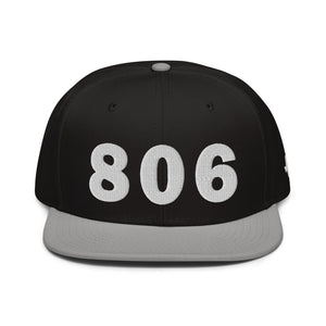 806 Area Code Snapback Hat