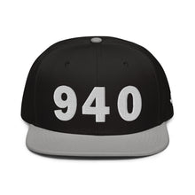 Load image into Gallery viewer, 940 Area Code Snapback Hat