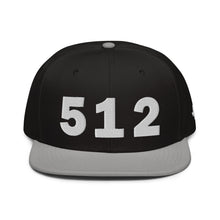 Load image into Gallery viewer, 512 Area Code Snapback Hat