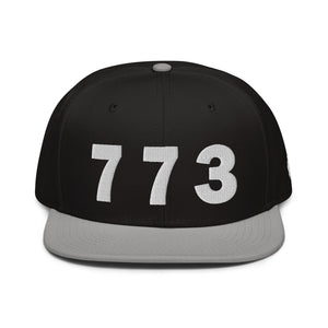 773 Area Code Snapback Hat