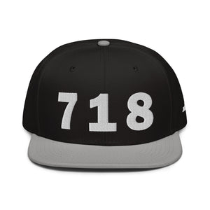 718 Area Code Snapback Hat