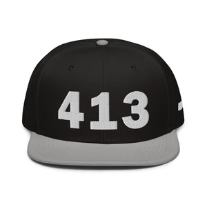 413 Area Code Snapback Hat