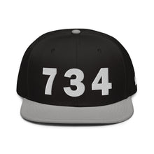 Load image into Gallery viewer, 734 Area Code Snapback Hat