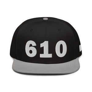 610 Area Code Snapback Hat