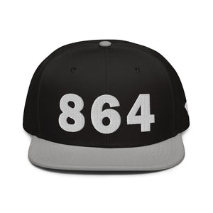 864 Area Code Snapback Hat