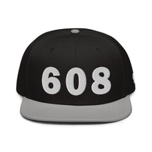 Load image into Gallery viewer, 608 Area Code Snapback Hat