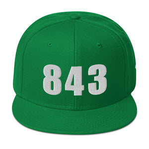843 Area Code Snapback Hat