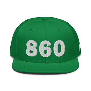 860 Area Code Snapback Hat