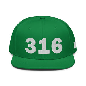 316 Area Code Snapback Hat