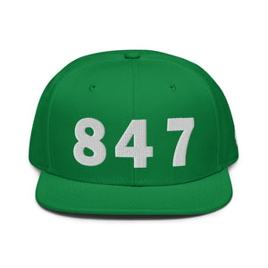 847 Area Code Snapback Hat