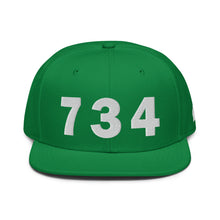 Load image into Gallery viewer, 734 Area Code Snapback Hat