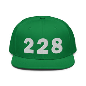 228 Area Code Snapback Hat