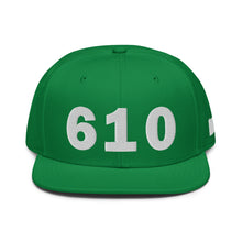 Load image into Gallery viewer, 610 Area Code Snapback Hat