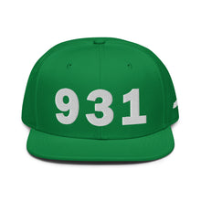 Load image into Gallery viewer, 931 Area Code Snapback Hat