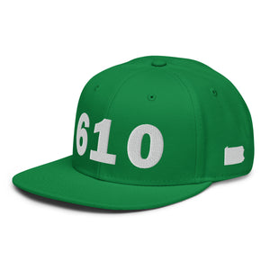 610 Area Code Snapback Hat