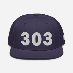 303 Area Code Snapback Hat