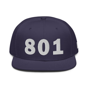 801 Area Code Snapback Hat