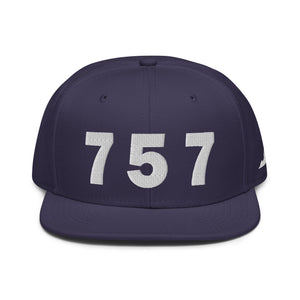 757 Area Code Snapback Hat