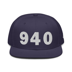 940 Area Code Snapback Hat