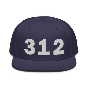 312 Area Code Snapback Hat