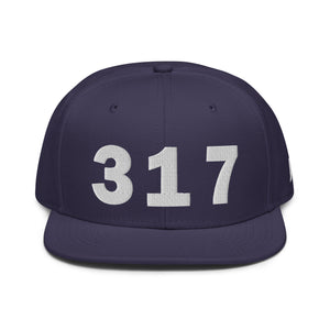 317 Area Code Snapback Hat