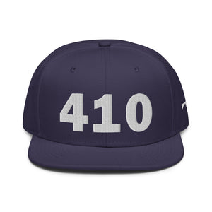 410 Area Code Snapback Hat