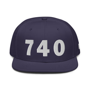 740 Area Code Snapback Hat