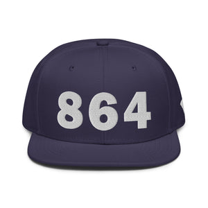 864 Area Code Snapback Hat