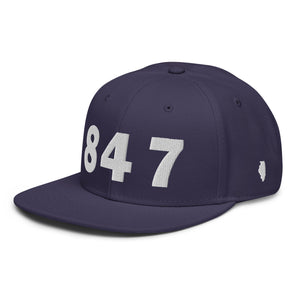 847 Area Code Snapback Hat