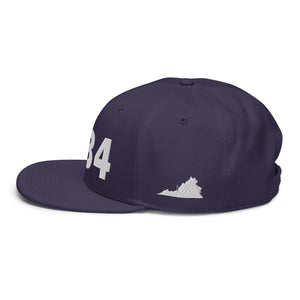 434 Area Code Snapback Hat