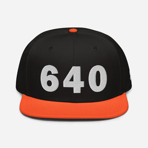 640 Area Code Snapback Hat