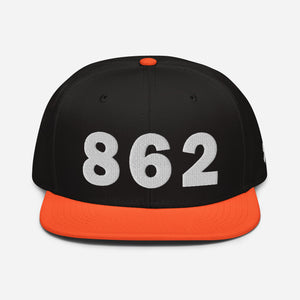 862 Area Code Snapback Hat