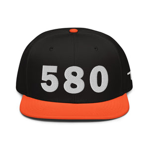 580 Area Code Snapback Hat
