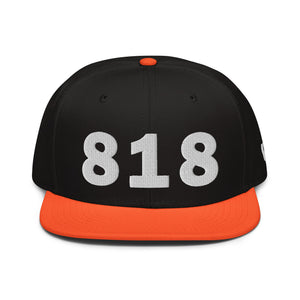 818 Area Code Snapback Hat