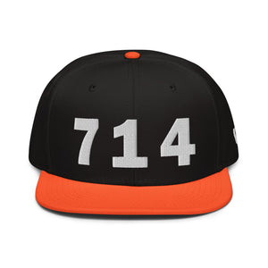 714 Area Code Snapback Hat