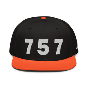 757 Area Code Snapback Hat